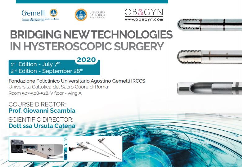 Programma BRIDGING NEW TECHNOLOGIES IN HYSTEROSCOPIC SURGERY - 2nd Edition - September 28th